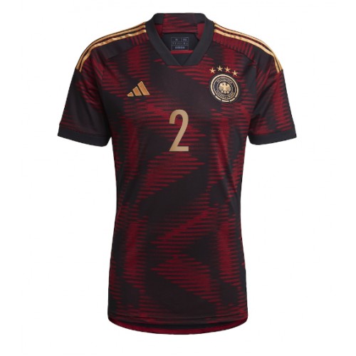 Maillot de foot Allemagne Antonio Rudiger #2 Extérieur Monde 2022 Manches Courte